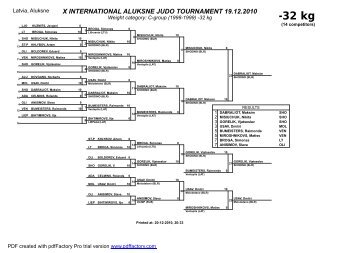 x international aluksne judo tournament 19.12.2010