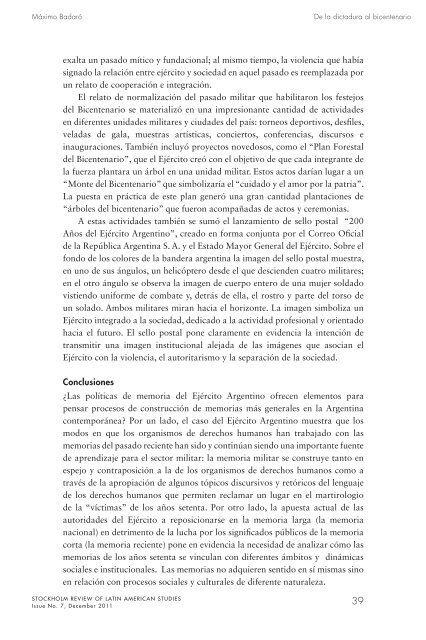 Issue No. 7, December 2011 - Institute of Latin American Studies