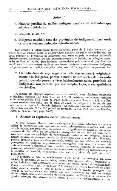 Ferreira, JosÃ© Carlos Ney, Estatuto dos IndÃ­genas Portugueses da ...