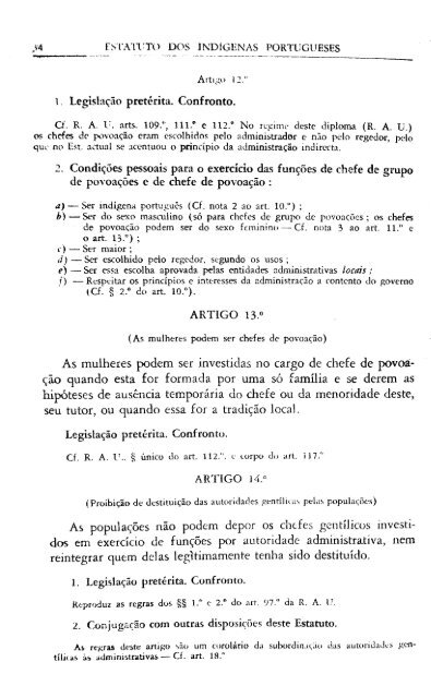 Ferreira, JosÃ© Carlos Ney, Estatuto dos IndÃ­genas Portugueses da ...