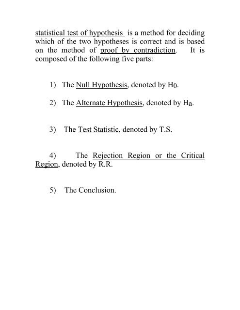 HYPOTHESIS TESTING CHAPTER 8 Section 8.1 - 8.2 - Large ...