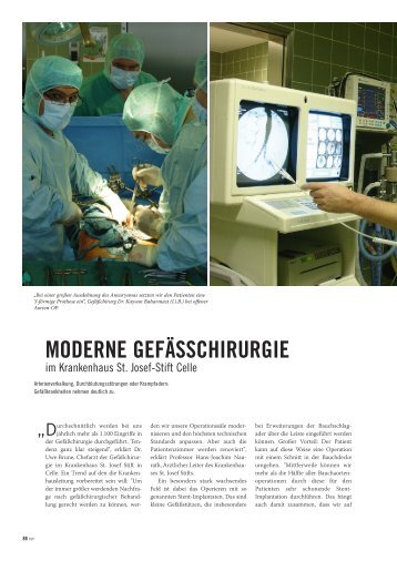 MODERNE GEFÄSSCHIRURGIE - Allgemeines Krankenhaus Celle