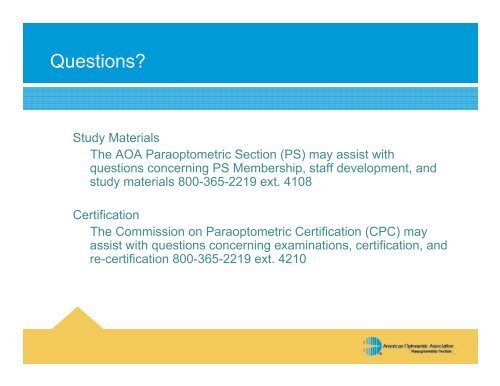 Certified Paraoptometric Technician Review Course CPOT - Idaho ...