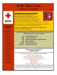 KMC Red Cross Volunteer Newsletter - American Red Cross