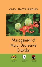 Management of Major Depressive Disorder - Academy of Medicine ...