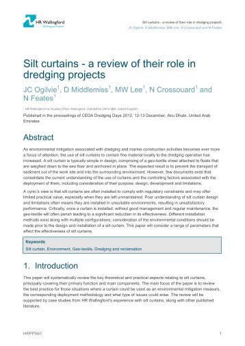 Silt curtains - ePrints at HR Wallingford