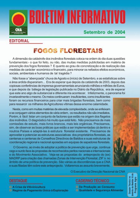 Boletim Informativo Setembro de 2004 - CNA