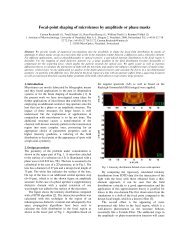 Focal-point shaping of microlenses  by amplitude or phase masks