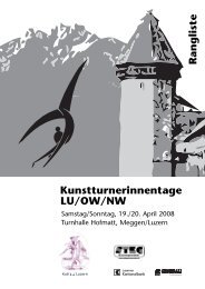 Kunstturnerinnentage LU/OW/NW Rangliste - KUTU - Obersiggenthal