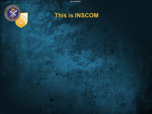 INSCOM - AFCEA Belvoir