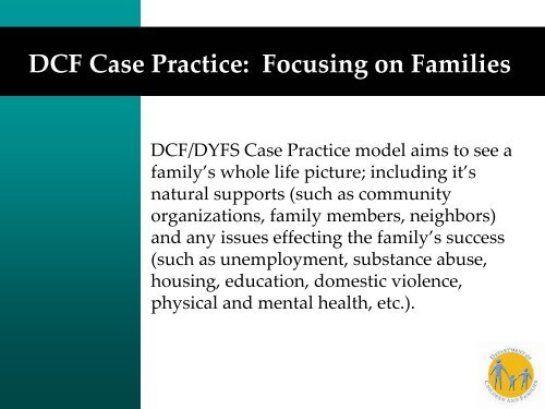 DCF/DYFS Case Practice Improvement Overview