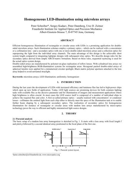 Homogeneous LED-illumination using microlens arrays