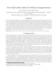 Novel Optics/Micro-Optics for Miniature Imaging Systems