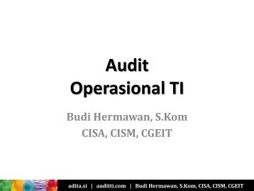 Materi Audit Operasional TI - Blog Sivitas STIKOM Surabaya