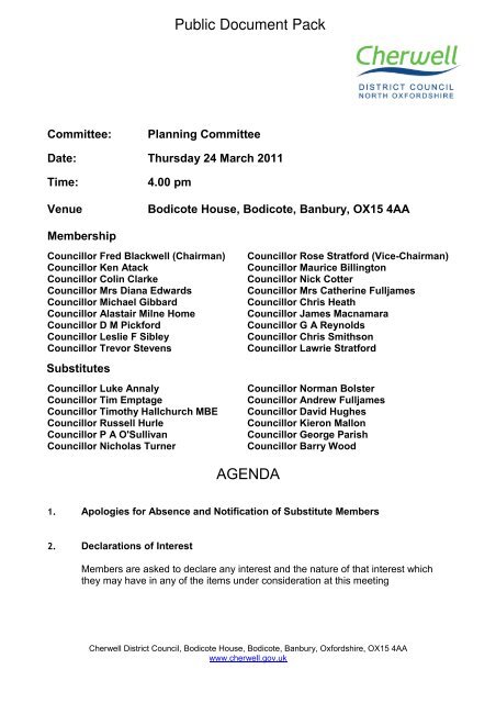 Public reports pack PDF 12 MB - Council meetings - Cherwell ...