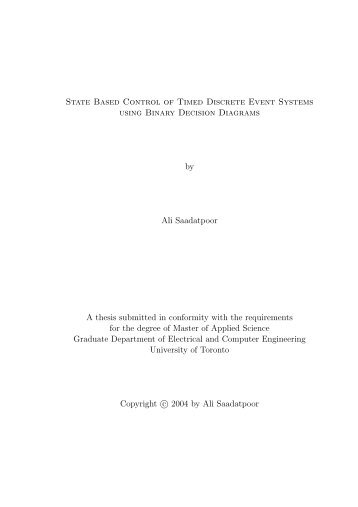 State Based Control of Timed Discrete Event Systems using Binary ...