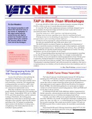 TAP is More Than Workshops - National Veterans' Training Institute