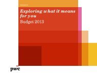 Exploring what it means for you - PwC