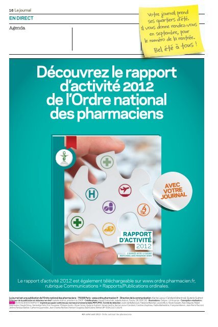 TÃ©lÃ©charger le PDF - Ordre National des Pharmaciens