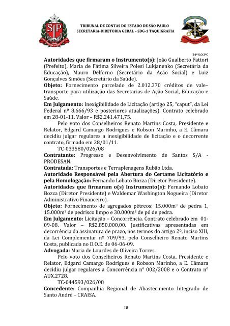 ata da 24Âª sessÃ£o ordinÃ¡ria da segunda cÃ¢mara, realizada em 02 ...