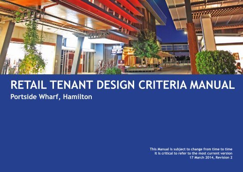 RETAIL TENANT DESIGN CRITERIA MANUAL - Brookfield Properties