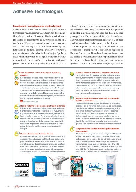 Informe de Sostenibilidad 2008 - Henkel