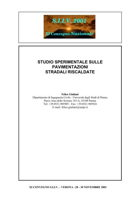 Studio sperimentale sulle pavimentazioni stradali riscaldate.