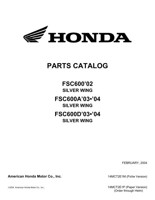 Honda parts catalog online Honda parts catalog online