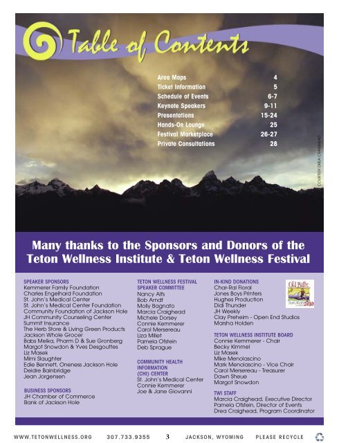 Program (PDF) - Teton Wellness Institute