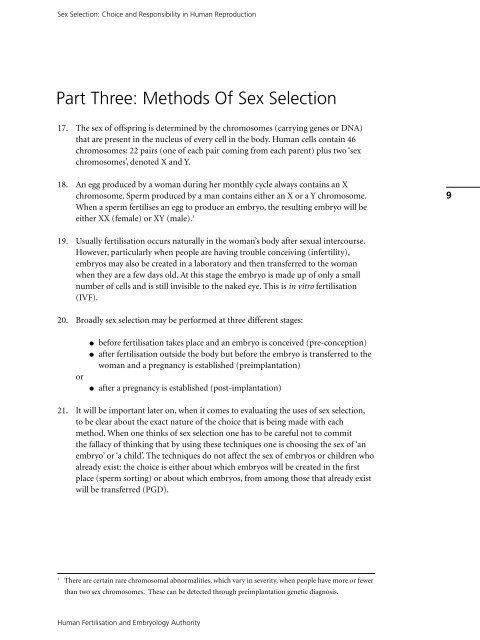 Sex selection: choice and responsibility in human reproduction ...