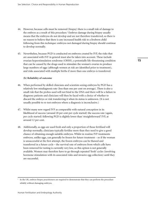 Sex selection: choice and responsibility in human reproduction ...