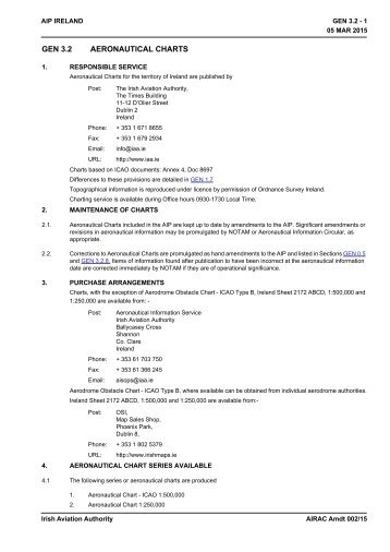 GEN 3.2 AERONAUTICAL CHARTS - Irish Aviation Authority