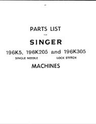 SINGER 196K5, 196K205 and 196K305