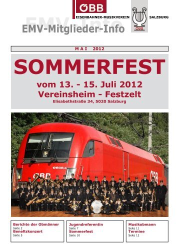 15. Juli 2012 Vereinsheim - Festzelt - Eisenbahner-Musikverein ...