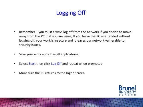 Brunel University Computer Centre - Connect Portal - Brunel ...