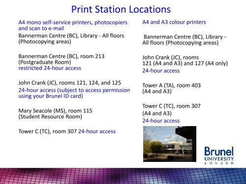 Brunel University Computer Centre - Connect Portal - Brunel ...