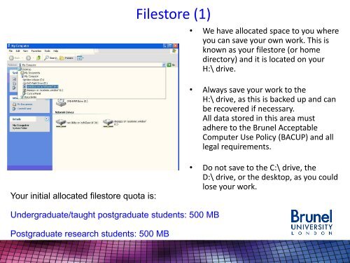 Brunel University Computer Centre - Connect Portal - Brunel ...