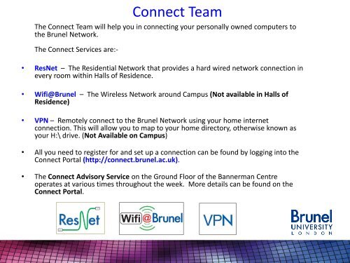 Brunel University Computer Centre - Connect Portal - Brunel ...