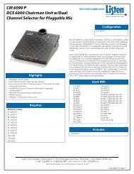 CM 6090 P DCS 6000 Chairman Unit w/Dual Channel Selector for ...