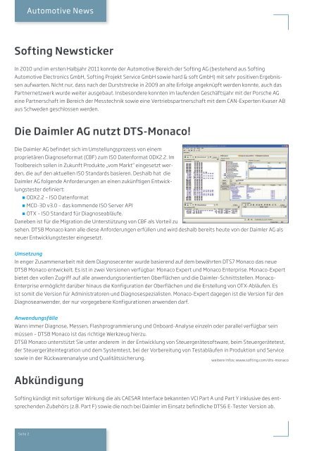 MVCI Server bei der Daimler AG - Softing Automotive Electronics ...