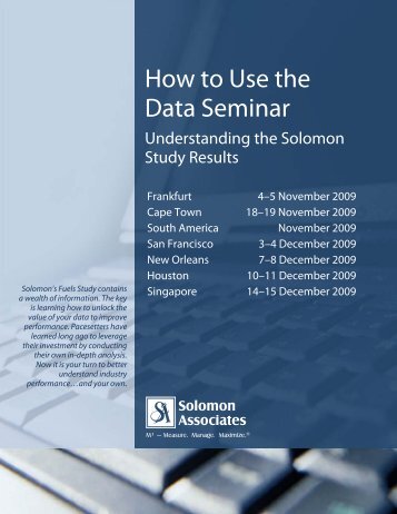 How to Use the Data Seminar - Solomon Associates