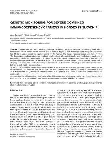 genetic monitoring for severe combined immunodeficiency carriers ...