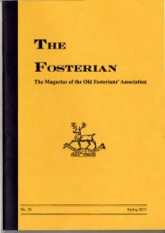Fosterian Magazine 2013 - Old Fosterians and Lord Digby's Old Girls