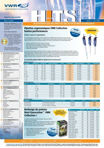 Pipettes ergonomiques VWR Collection hautes ... - Vwr-cmd.com