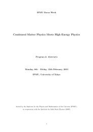 Condensed Matter Physics Meets High Energy Physics - Caltech ...