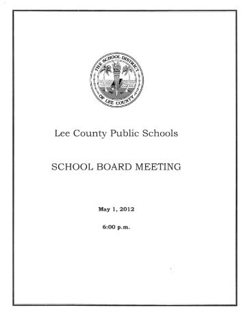 May 1, 2012 - Lee County School District