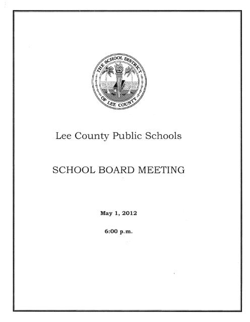 May 1, 2012 - Lee County School District