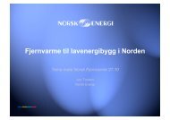 Fjernvarme til lavenergibygg i Norden - Norsk Fjernvarme