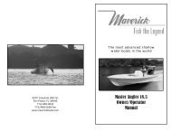 Maverick Master Angler 18 Owners Manual.qxd - Maverick Boat ...