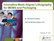 Mask Aligner Lithography - SUSS MicroOptics